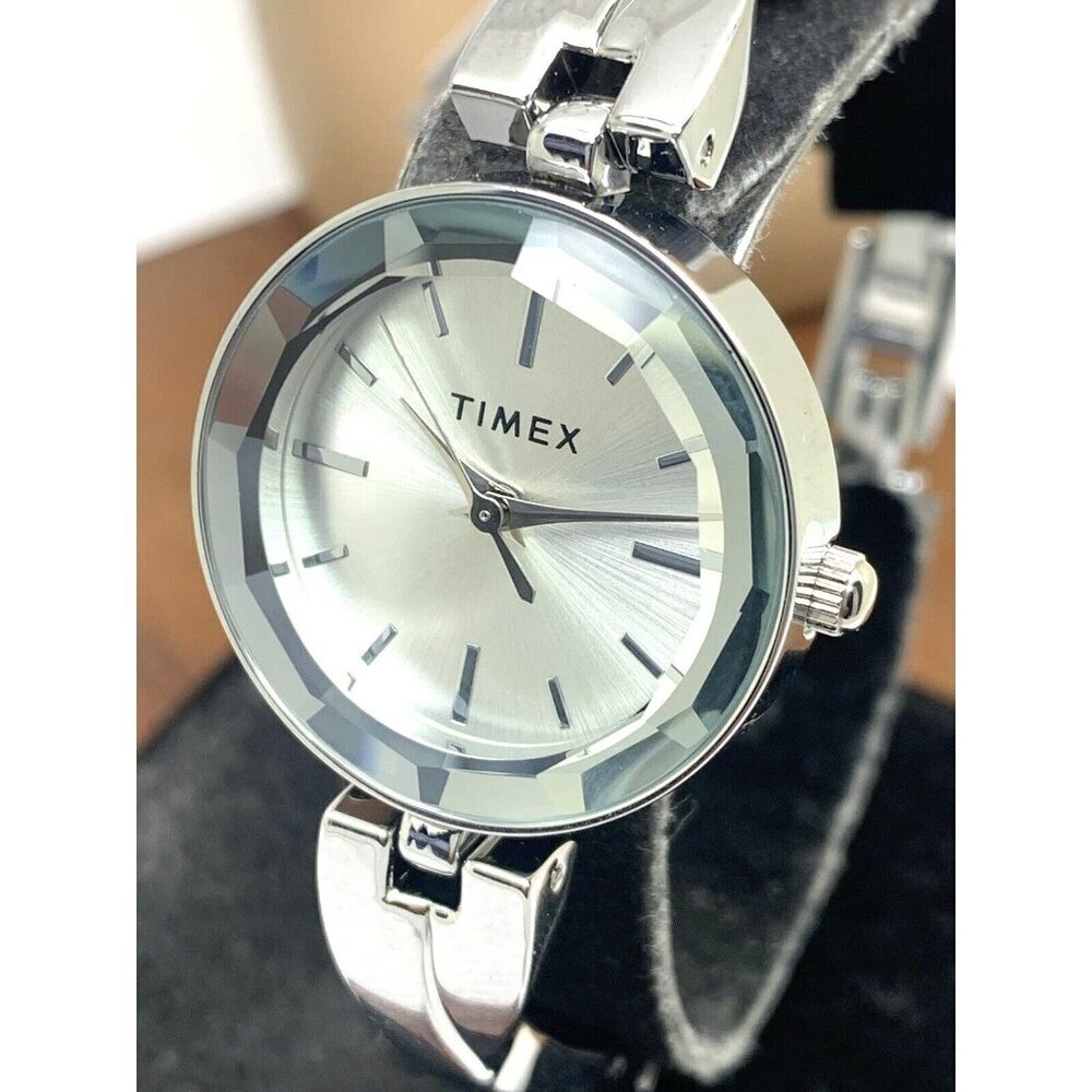 Timex Womens Watch Tw2t49400 Quartz Silver Dial Stainless Steel 26mm